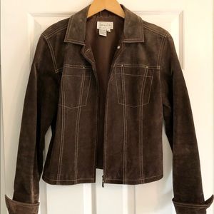 Live a Little brown suede jacket